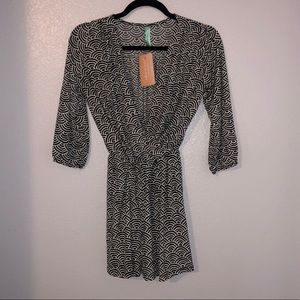 NEW Black & white printed romper